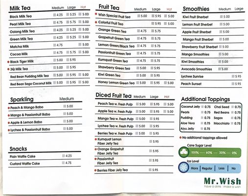 Menu photo 1 Mr Wish - Horsham Ambler, PA Menu photo 1 Mr Wish - Horsham Ambler, PA