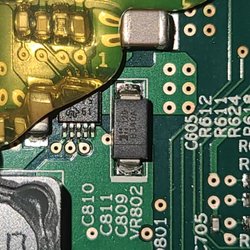 Power issue on the " BOSE BASS 500" resolved.
(Short- Circuit) on the PCB
