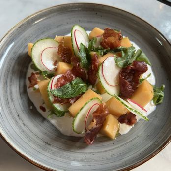 Salt & Vine - Cantaloupe and Prosciutto salad! SOOOOO GOOD. Refreshing and made me consider cooking all of my prosciutto this way.. - Wine Bars Near Me - Olney, Maryland Salt & Vine - Cantaloupe and Prosciutto salad! SOOOOO GOOD. Refreshing and made me consider cooking all of my prosciutto this way.. - Wine Bars Near Me - Olney, Maryland