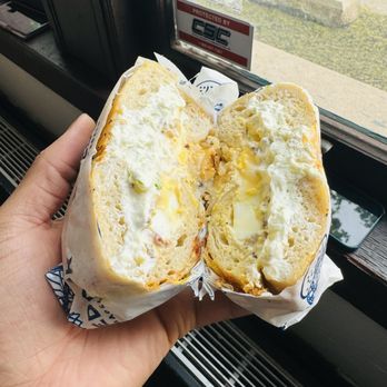 Sidedoor Bagel - Cheesy hashbrown bagel beccy sandwich - Bagels Near Me - Indianapolis, Indiana Sidedoor Bagel - Cheesy hashbrown bagel beccy sandwich - Bagels Near Me - Indianapolis, Indiana