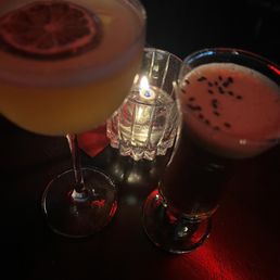 Drinks. Thousand eyes and pineapple daiquiri.