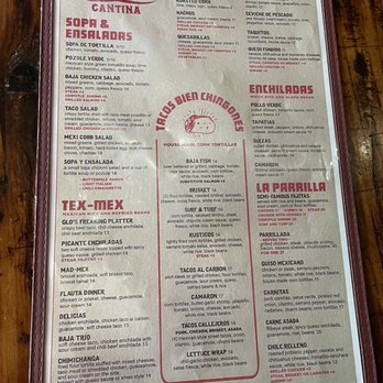 Baja Cantina - Main menu - Mexican Near Me - Roanoke, Texas