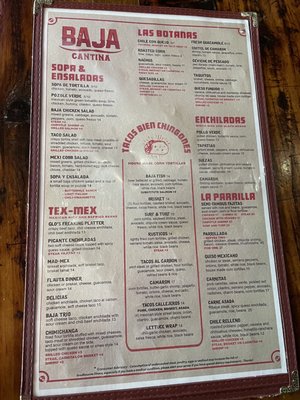 Menu photo 1 Baja Cantina Roanoke, TX