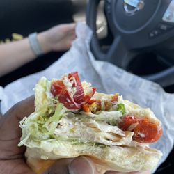 Jimmy John's - Long black hair in the beach club