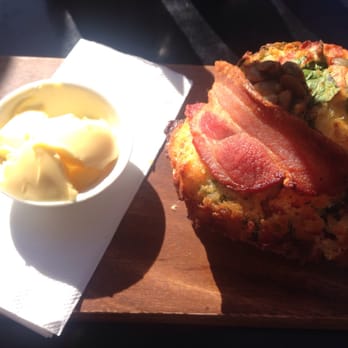Cafe 88 - Savory muffin with bacon in the sun! - Cafes Near Me - Tauranga, BOP Cafe 88 - Savory muffin with bacon in the sun! - Cafes Near Me - Tauranga, BOP