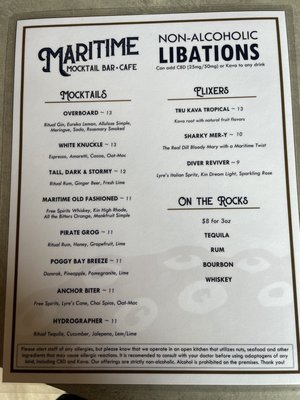 Menu photo 4 Maritime Mocktails Stonington, CT