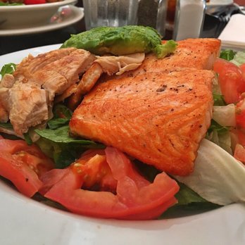 Russell's - Salmon Salad with Grilled Chicken - American Near Me - Pasadena, California Russell's - Salmon Salad with Grilled Chicken - American Near Me - Pasadena, California