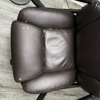 Office Depot - Close-up of chair after 2 years. Horrible. Peeling all over. Cheapest material, obviously - Office Equipment Near Me - Greenville, South Carolina Office Depot - Close-up of chair after 2 years. Horrible. Peeling all over. Cheapest material, obviously - Office Equipment Near Me - Greenville, South Carolina