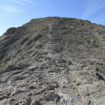 Lone Mountain - The trail from the 1st level near the bench to the 2nd level. - Hiking Near Me