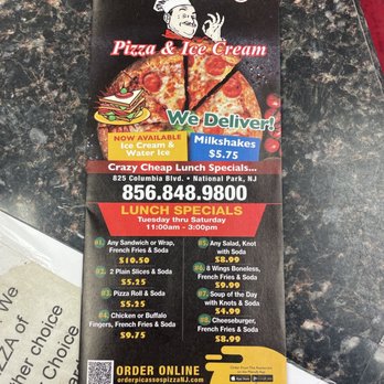 Picasso's Pizza - the menu for the restaurant - Pizza Near Me - National Park, New Jersey Picasso's Pizza - the menu for the restaurant - Pizza Near Me - National Park, New Jersey