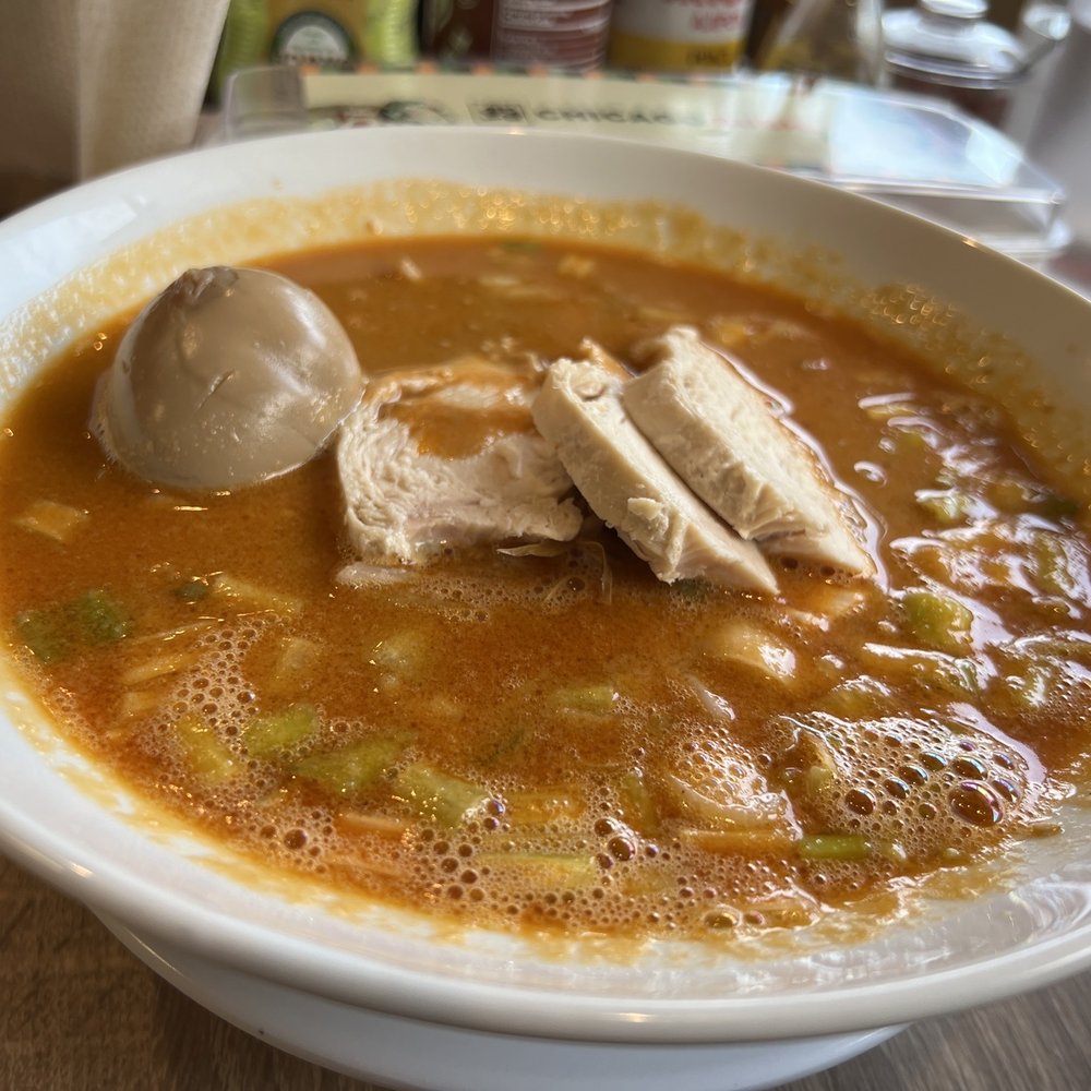 Chicago Sushi - Regular size Red Hot Chili Noodle with Egg. they ran out of miso chicken and replaced with chicken breast - Japanese Near Me - Des Plaines, Illinois Chicago Sushi - Regular size Red Hot Chili Noodle with Egg. they ran out of miso chicken and replaced with chicken breast - Japanese Near Me - Des Plaines, Illinois