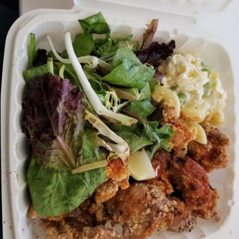 Karaage Setsuna - Large karaage plate, replaced rice with house salad - Japanese Near Me - Seattle, Washington