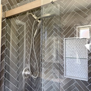 The Carpenter's Servant - Full Shower w/Herringbone tile design - General Contractors Near Me The Carpenter's Servant - Full Shower w/Herringbone tile design - General Contractors Near Me