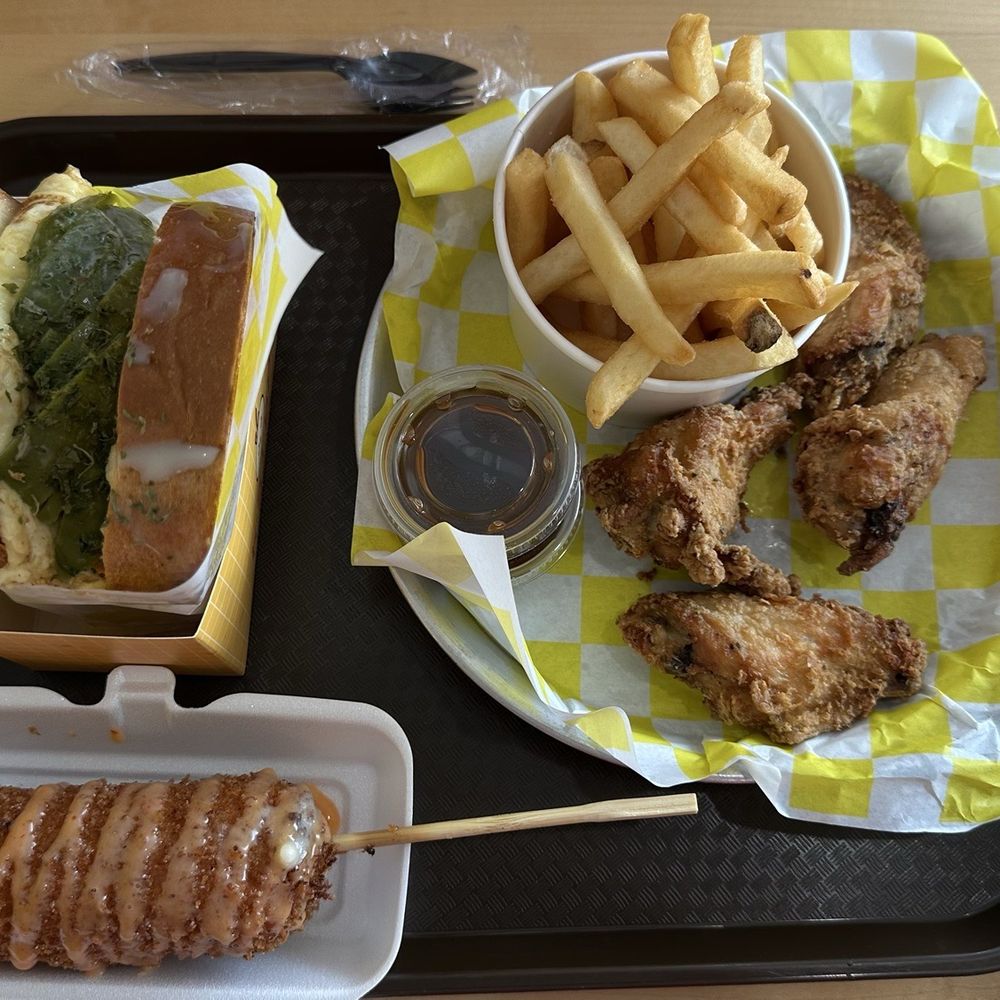 K-Stop - Mozzarella K-Dog, wings and avocado, egg toast - Korean Near Me - Winston-Salem, North Carolina K-Stop - Mozzarella K-Dog, wings and avocado, egg toast - Korean Near Me - Winston-Salem, North Carolina