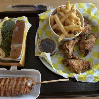 K-Stop - Mozzarella K-Dog, wings and avocado, egg toast - Korean Near Me - Winston-Salem, North Carolina