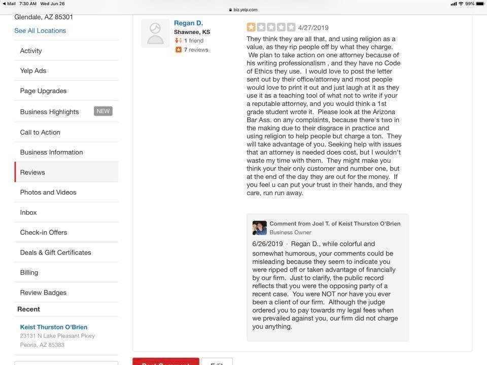 Keist Thurston - divorce attorney in Peoria, AZ