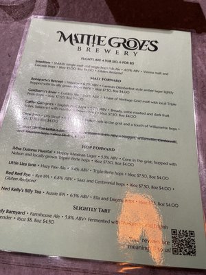 Menu photo 4 Mattie Groves Brewery Sacramento, CA Menu photo 4 Mattie Groves Brewery Sacramento, CA