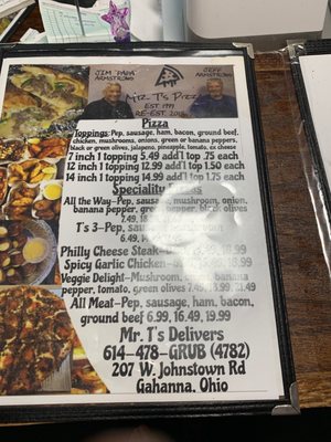 Menu photo 5 Mr T's Pizza Gahanna, OH Menu photo 5 Mr T's Pizza Gahanna, OH