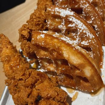 Namkeen - Plain Chicken and waffles with a maple syrup. 10/10 - Chicken Shop Near Me - Metuchen, New Jersey