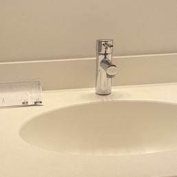New faucet just after the Letts plumbers installed it.
