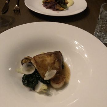 First & Oak - Grilled PAN SEARED HALIBUT - New American Near Me - Solvang, California First & Oak - Grilled PAN SEARED HALIBUT - New American Near Me - Solvang, California