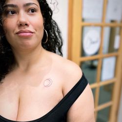 Glam Esthetics - Moon fine line tattoo