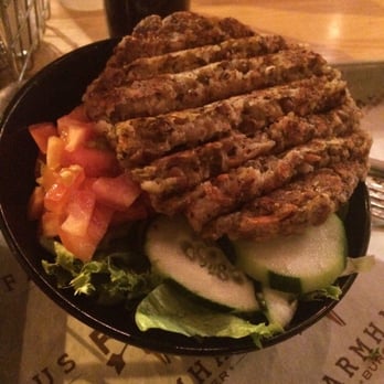 Farmhaus Burger - Side salad topped with Veggie Patty - Burgers Near Me - Augusta, Georgia