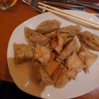 P.F. Chang's - Not served this way. I got shrimp and pork pan fried wontons and dumped them on one plate! - Chinese Near Me - Myrtle Beach, South Carolina P.F. Chang's - Not served this way. I got shrimp and pork pan fried wontons and dumped them on one plate! - Chinese Near Me - Myrtle Beach, South Carolina