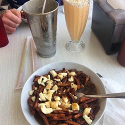 Dreamland Diner - Peach Milkshake and poutine