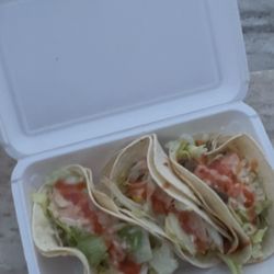 Three of the worst tacos on the planet.