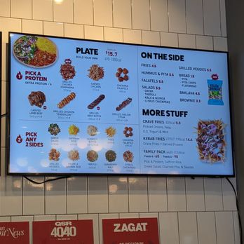 The Kebab Shop - Right side of the menu - Mediterranean Near Me - Costa Mesa, California