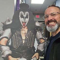 The local barbershop - Our great client, Dean, taking a pic with the man the myth, the legend, the god of thunder