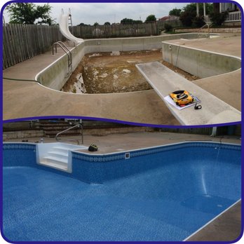 Vinyl Liner King - #vinyllinerreplacement #poolrenovation #swimmingpoolrepair #ingroundpool #pool #steps#swimmingpoolcontractor #skimmer #coping #poolwall - Pool & Hot Tub Service Near Me - Dallas, Texas