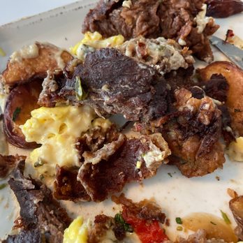 Overeasy - Burnt steak and eggs and made me pay for it! This is the second time I had bad service!! - New American Near Me - Dallas, Texas