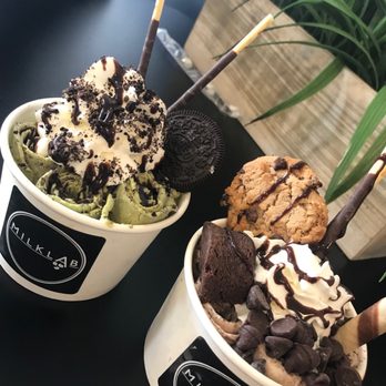 Milk Lab - Cary - Matcha Cookie Monster with cookies and cream toppings, chocofactory with chocolify toppings - Ice Cream & Frozen Yogurt Near Me - Cary, North Carolina Milk Lab - Cary - Matcha Cookie Monster with cookies and cream toppings, chocofactory with chocolify toppings - Ice Cream & Frozen Yogurt Near Me - Cary, North Carolina