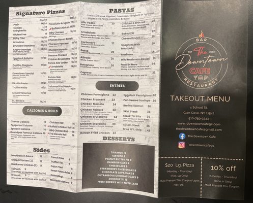 Menu photo 2 The Downtown Cafe Glen Cove, NY Menu photo 2 The Downtown Cafe Glen Cove, NY
