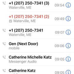 K's Taxi - Shows the calls I missed.