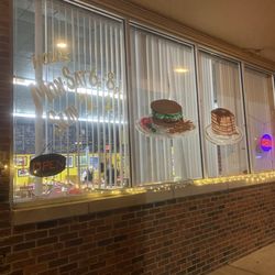 Riverside Cafe - Fun window display.