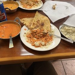 Amar Indian Restaurant - Buttered chicken and cheese naan
