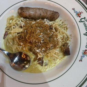 Grassa Gramma - Pasta alla Carbonara with added sausage - Italian Near Me - Louisville, Kentucky Grassa Gramma - Pasta alla Carbonara with added sausage - Italian Near Me - Louisville, Kentucky