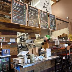 Inside storefront