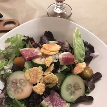 Rubaiyat - House watermelon salad - it was good but not enough dressing - New American Near Me - Decorah, Iowa