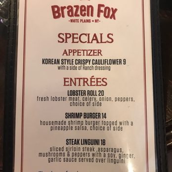 Brazen Fox - Simple specials - Pubs Near Me - White Plains, New York Brazen Fox - Simple specials - Pubs Near Me - White Plains, New York