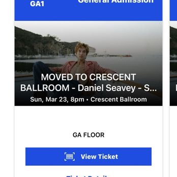 Crescent Ballroom - Proof of 3 tickets in the Ticketmaster app with scannable barcodes - Music Venues Near Me - Phoenix, Arizona