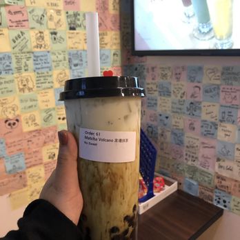 Yokee Milk Tea - Matcha volcano boba no sweet - Bubble Tea Near Me - Oakland, California Yokee Milk Tea - Matcha volcano boba no sweet - Bubble Tea Near Me - Oakland, California