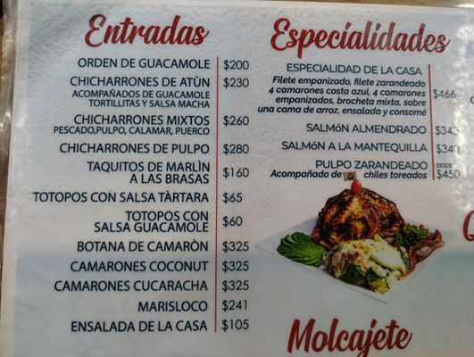 Menu photo 1 Mariscos Tito's Playas de Tijuana Tijuana, BCN