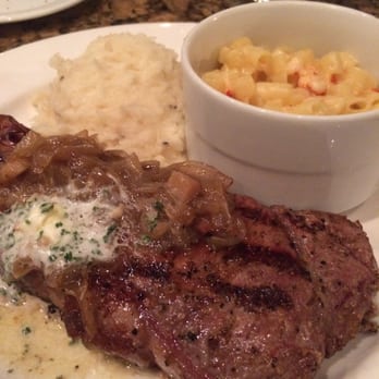 Boulder Creek - Strip steak, garlic mashed potatoes, and lobster mac and cheese - American Near Me - Brownsburg, Indiana Boulder Creek - Strip steak, garlic mashed potatoes, and lobster mac and cheese - American Near Me - Brownsburg, Indiana