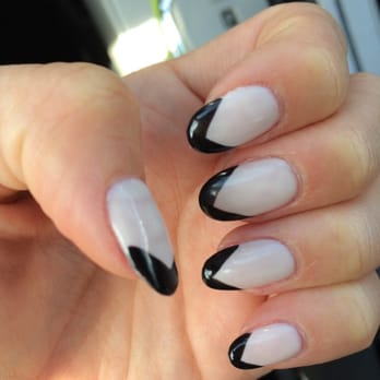 Jeanne's Nail Spa - Nude and black French! Saw it on Pinterest and Jeanne's girls were able to imitate it perfectly! - Nail Salons Near Me - Milpitas, California Jeanne's Nail Spa - Nude and black French! Saw it on Pinterest and Jeanne's girls were able to imitate it perfectly! - Nail Salons Near Me - Milpitas, California