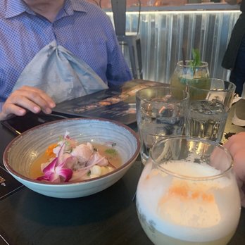 Ceviches By Divino - Providence - Pisco I sour and regular ceviche - Peruvian Near Me - Providence, Rhode Island