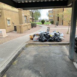 Trash is everywhere and outside stinks. Trash is everywhere and outside stinks.